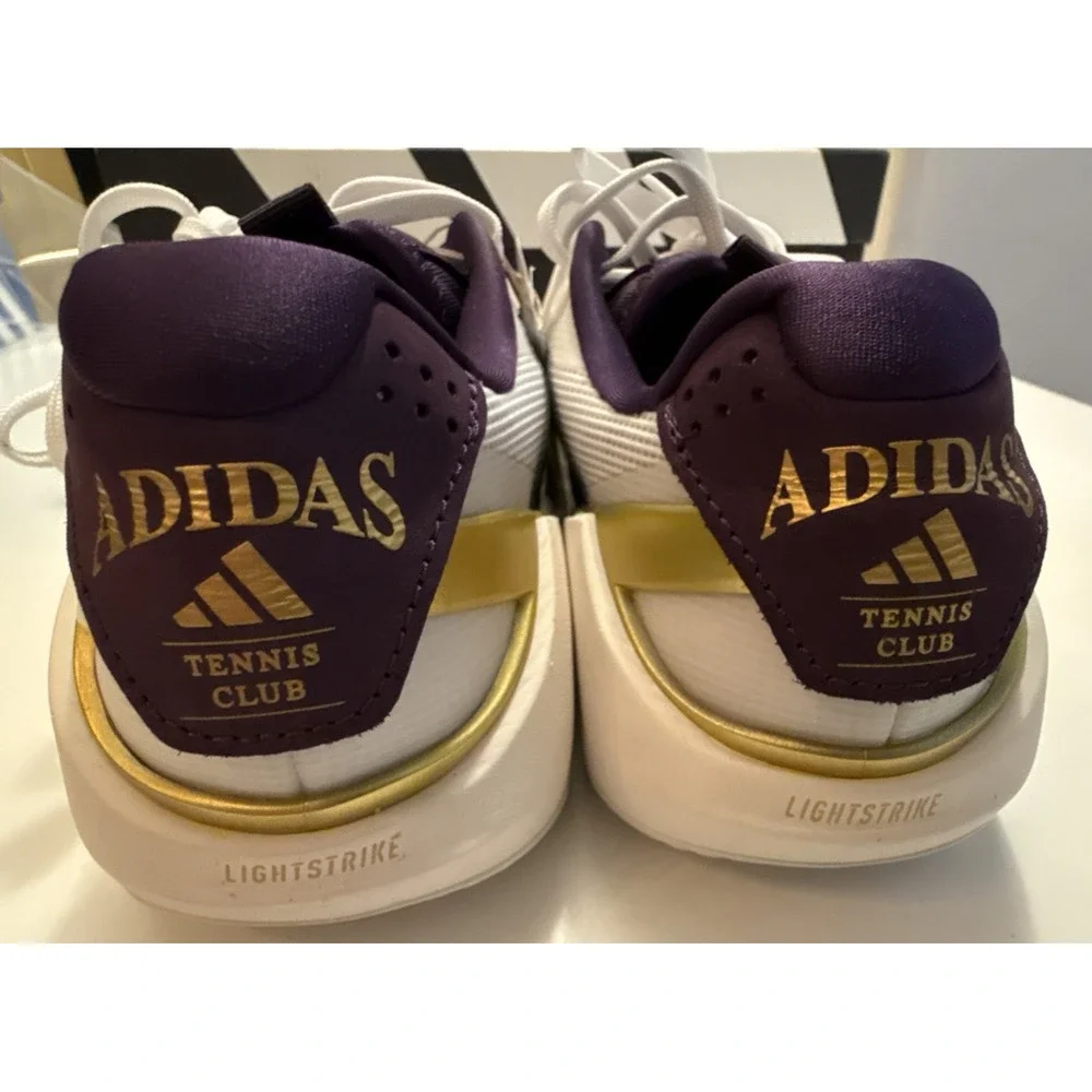 Adidas adizero Ubersonic 5 M NM JQ3778 Men's 7 White Purple & Gold New NiB